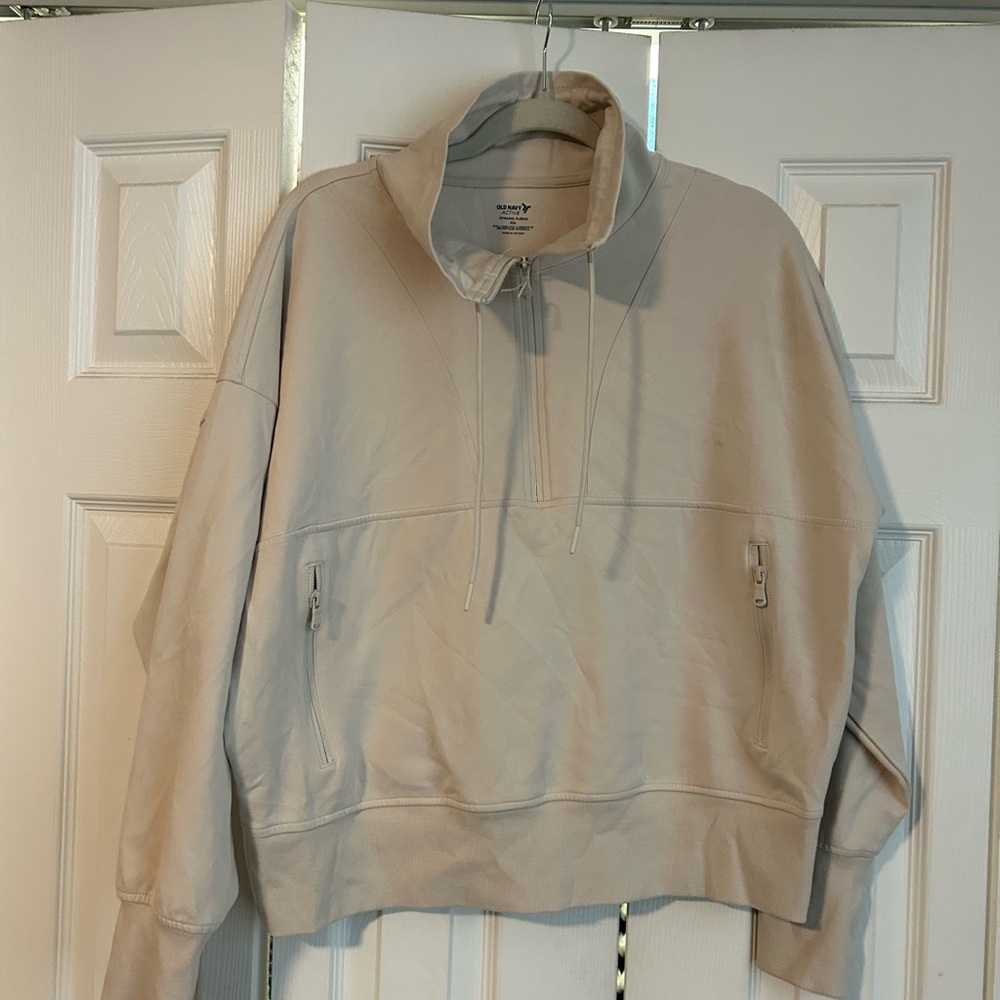 Old Navy Active Beige Fleece Jacket